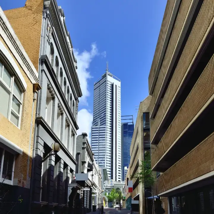 Perth cityscape at sunny day, Australia